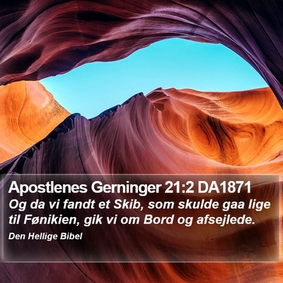 Apostlenes Gerninger 21:2 DA1871 Bible Verse Image