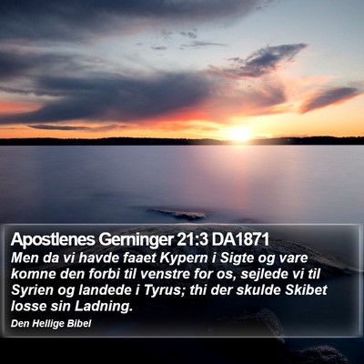 Apostlenes Gerninger 21:3 DA1871 Bible Verse Image