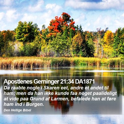 Apostlenes Gerninger 21:34 DA1871 Bible Verse Image