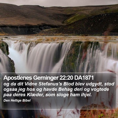 Apostlenes Gerninger 22:20 DA1871 Bible Verse Image