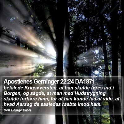 Apostlenes Gerninger 22:24 DA1871 Bible Verse Image