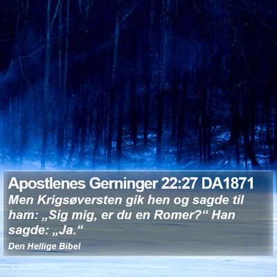 Apostlenes Gerninger 22:27 DA1871 Bible Verse Image