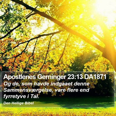 Apostlenes Gerninger 23:13 DA1871 Bible Verse Image