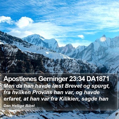 Apostlenes Gerninger 23:34 DA1871 Bible Verse Image