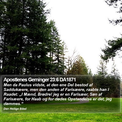 Apostlenes Gerninger 23:6 DA1871 Bible Verse Image
