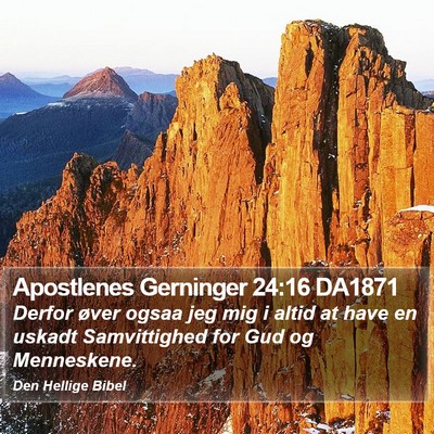Apostlenes Gerninger 24:16 DA1871 Bible Verse Image