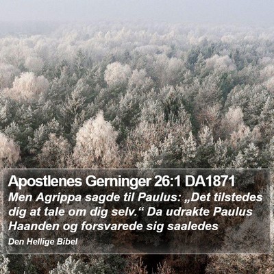 Apostlenes Gerninger 26:1 DA1871 Bible Verse Image