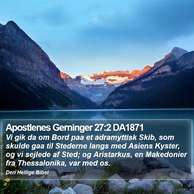 Apostlenes Gerninger 27:2 DA1871 Bible Verse Image
