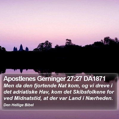 Apostlenes Gerninger 27:27 DA1871 Bible Verse Image