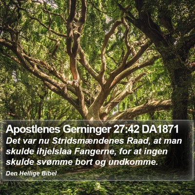 Apostlenes Gerninger 27:42 DA1871 Bible Verse Image