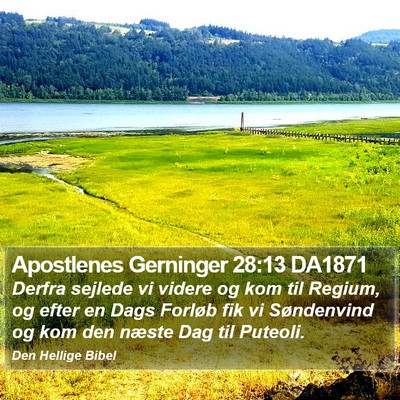 Apostlenes Gerninger 28:13 DA1871 Bible Verse Image