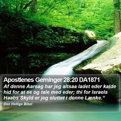 Apostlenes Gerninger 28:20 DA1871 Bible Verse Image
