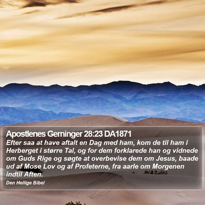 Apostlenes Gerninger 28:23 DA1871 Bible Verse Image