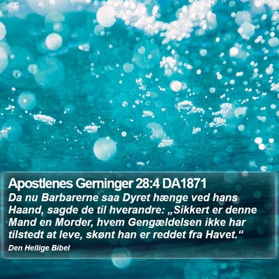Apostlenes Gerninger 28:4 DA1871 Bible Verse Image
