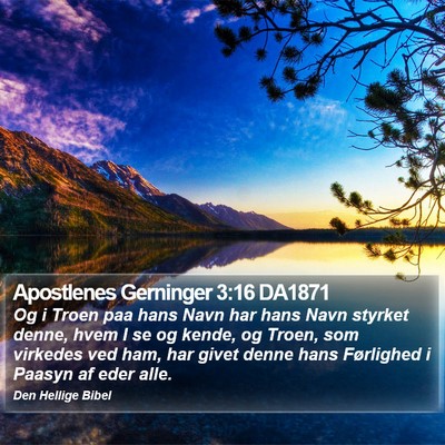 Apostlenes Gerninger 3:16 DA1871 Bible Verse Image