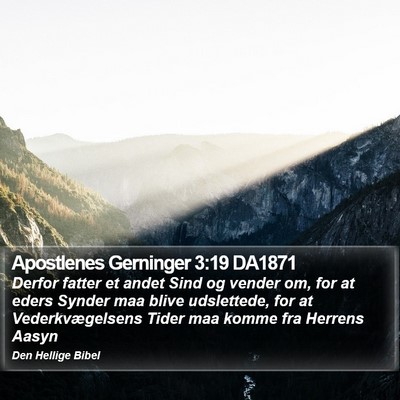 Apostlenes Gerninger 3:19 DA1871 Bible Verse Image
