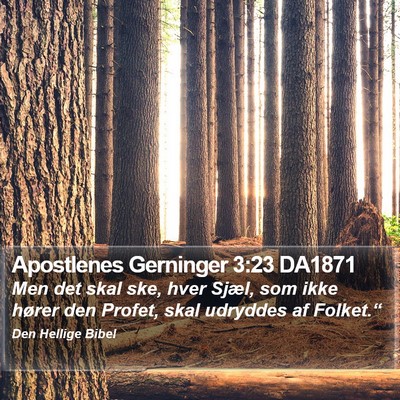 Apostlenes Gerninger 3:23 DA1871 Bible Verse Image