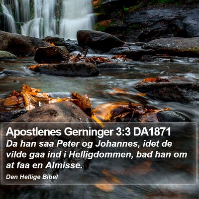 Apostlenes Gerninger 3:3 DA1871 Bible Verse Image
