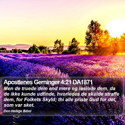 Apostlenes Gerninger 4:21 DA1871 Bible Verse Image