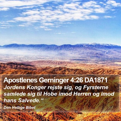 Apostlenes Gerninger 4:26 DA1871 Bible Verse Image