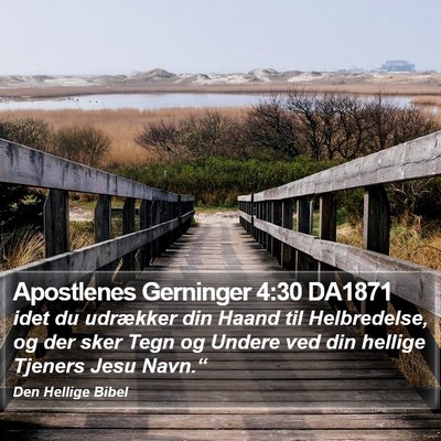 Apostlenes Gerninger 4:30 DA1871 Bible Verse Image
