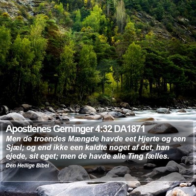 Apostlenes Gerninger 4:32 DA1871 Bible Verse Image