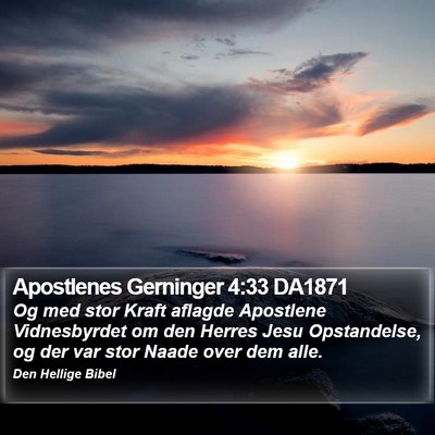 Apostlenes Gerninger 4:33 DA1871 Bible Verse Image