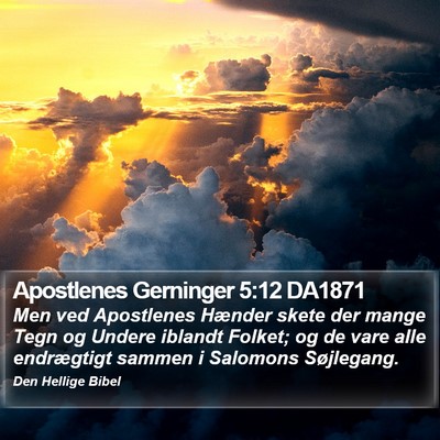 Apostlenes Gerninger 5:12 DA1871 Bible Verse Image