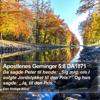 Apostlenes Gerninger 5:8 DA1871 Bible Verse Image