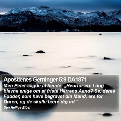 Apostlenes Gerninger 5:9 DA1871 Bible Verse Image