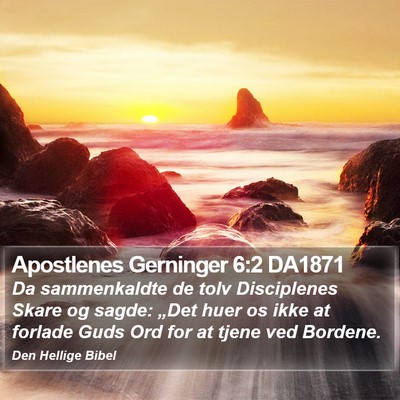 Apostlenes Gerninger 6:2 DA1871 Bible Verse Image