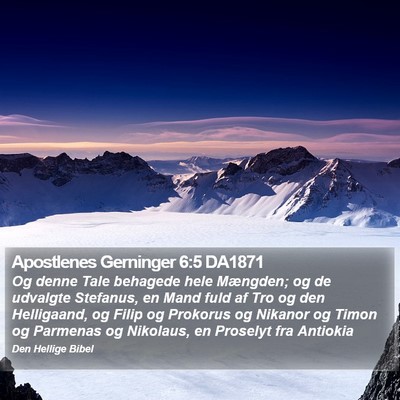Apostlenes Gerninger 6:5 DA1871 Bible Verse Image