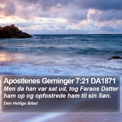 Apostlenes Gerninger 7:21 DA1871 Bible Verse Image