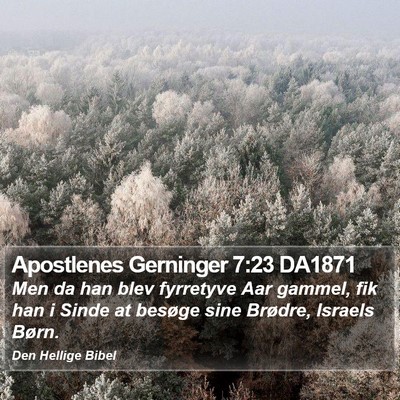 Apostlenes Gerninger 7:23 DA1871 Bible Verse Image