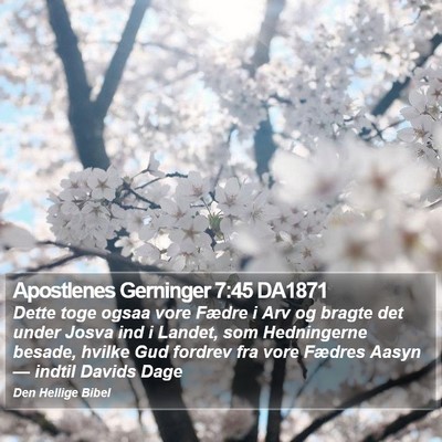 Apostlenes Gerninger 7:45 DA1871 Bible Verse Image