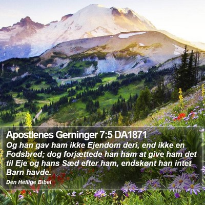Apostlenes Gerninger 7:5 DA1871 Bible Verse Image