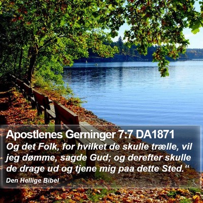Apostlenes Gerninger 7:7 DA1871 Bible Verse Image