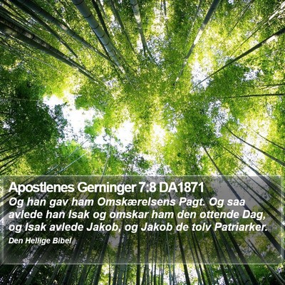 Apostlenes Gerninger 7:8 DA1871 Bible Verse Image