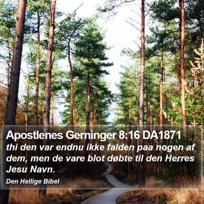 Apostlenes Gerninger 8:16 DA1871 Bible Verse Image