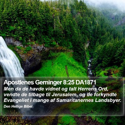 Apostlenes Gerninger 8:25 DA1871 Bible Verse Image