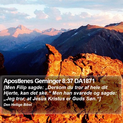 Apostlenes Gerninger 8:37 DA1871 Bible Verse Image