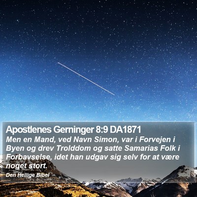 Apostlenes Gerninger 8:9 DA1871 Bible Verse Image