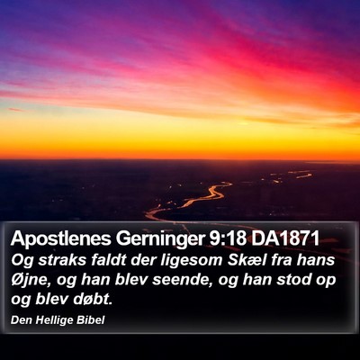 Apostlenes Gerninger 9:18 DA1871 Bible Verse Image