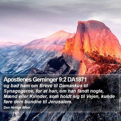 Apostlenes Gerninger 9:2 DA1871 Bible Verse Image