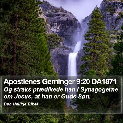 Apostlenes Gerninger 9:20 DA1871 Bible Verse Image