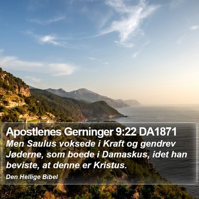 Apostlenes Gerninger 9:22 DA1871 Bible Verse Image