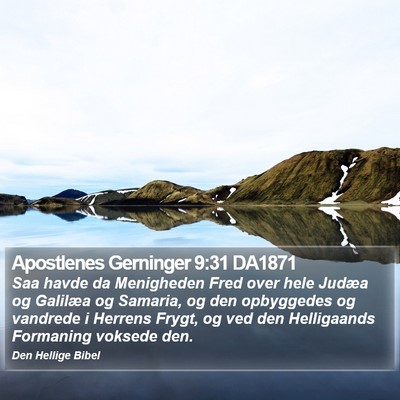 Apostlenes Gerninger 9:31 DA1871 Bible Verse Image