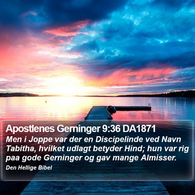 Apostlenes Gerninger 9:36 DA1871 Bible Verse Image