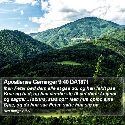 Apostlenes Gerninger 9:40 DA1871 Bible Verse Image