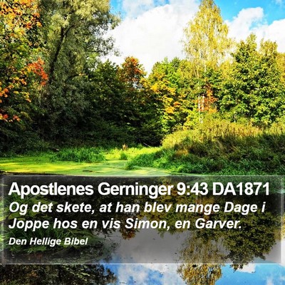 Apostlenes Gerninger 9:43 DA1871 Bible Verse Image